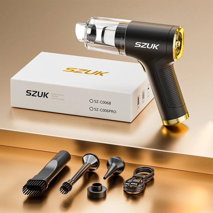 SZUK™ PocketVac 3-in-1 Cordless Car Vacuum & Air Duster