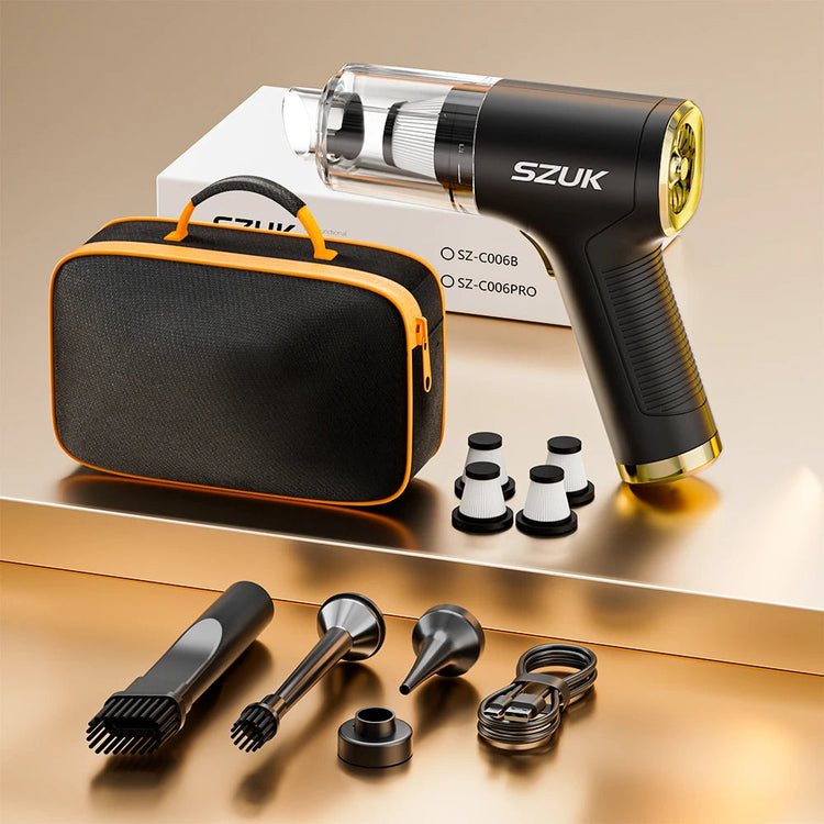SZUK™ PocketVac 3-in-1 Cordless Car Vacuum & Air Duster